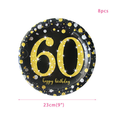 1 σετ 30 40 50 60 χάρτινο πανό Διακοσμήσεις για πάρτι γενεθλίων Γιρλάντα ενηλίκων Επέτειος γενεθλίων ενηλίκων Επέτειος 30 ετών Μαύρες σημαίες