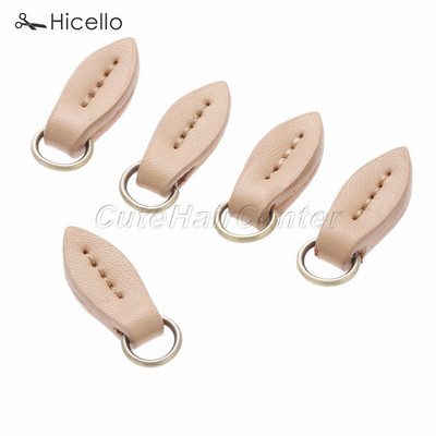 5vnt/stal. Užtrauktuko traukikliai Lapo formos traukimo galvutės keitimas Siuvamosios Craft Tvirtinimai Odos lydinio pakabukas 33*11mm Spalvingas Hicello