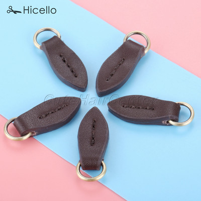 5vnt/stal. Užtrauktuko traukikliai Lapo formos traukimo galvutės keitimas Siuvamosios Craft Tvirtinimai Odos lydinio pakabukas 33*11mm Spalvingas Hicello