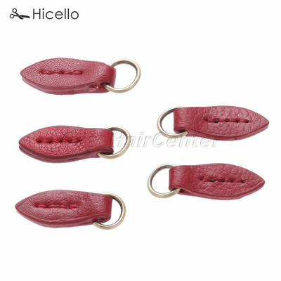 5vnt/stal. Užtrauktuko traukikliai Lapo formos traukimo galvutės keitimas Siuvamosios Craft Tvirtinimai Odos lydinio pakabukas 33*11mm Spalvingas Hicello