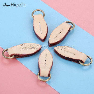 5vnt/stal. Užtrauktuko traukikliai Lapo formos traukimo galvutės keitimas Siuvamosios Craft Tvirtinimai Odos lydinio pakabukas 33*11mm Spalvingas Hicello