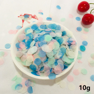 1 cm, 10 g / maišelis, melanžinis popierinis konfeti konfeti vestuvių gimtadienio vakarėlio dekoravimui apvalus skaidrus užpildytas balionas konfeti reikmenys