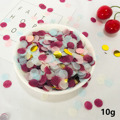 1 cm, 10 g / maišelis, melanžinis popierinis konfeti konfeti vestuvių gimtadienio vakarėlio dekoravimui apvalus skaidrus užpildytas balionas konfeti reikmenys