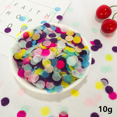 1 cm, 10 g / maišelis, melanžinis popierinis konfeti konfeti vestuvių gimtadienio vakarėlio dekoravimui apvalus skaidrus užpildytas balionas konfeti reikmenys