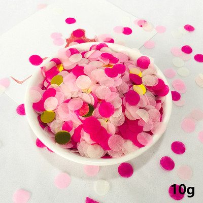 1 cm, 10 g / maišelis, melanžinis popierinis konfeti konfeti vestuvių gimtadienio vakarėlio dekoravimui apvalus skaidrus užpildytas balionas konfeti reikmenys