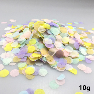 1 cm, 10 g / maišelis, melanžinis popierinis konfeti konfeti vestuvių gimtadienio vakarėlio dekoravimui apvalus skaidrus užpildytas balionas konfeti reikmenys