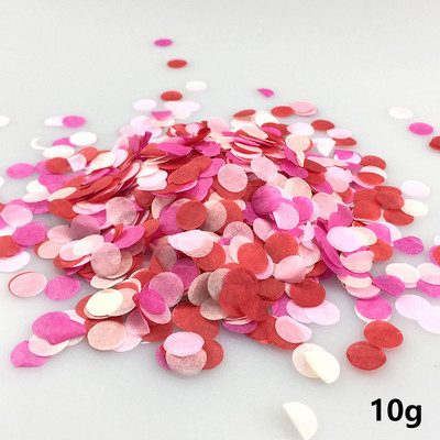 1 cm, 10 g / maišelis, melanžinis popierinis konfeti konfeti vestuvių gimtadienio vakarėlio dekoravimui apvalus skaidrus užpildytas balionas konfeti reikmenys