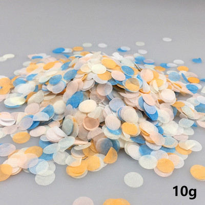 1 cm, 10 g / maišelis, melanžinis popierinis konfeti konfeti vestuvių gimtadienio vakarėlio dekoravimui apvalus skaidrus užpildytas balionas konfeti reikmenys