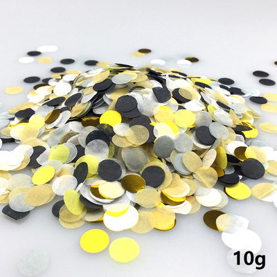 1 cm, 10 g / maišelis, melanžinis popierinis konfeti konfeti vestuvių gimtadienio vakarėlio dekoravimui apvalus skaidrus užpildytas balionas konfeti reikmenys