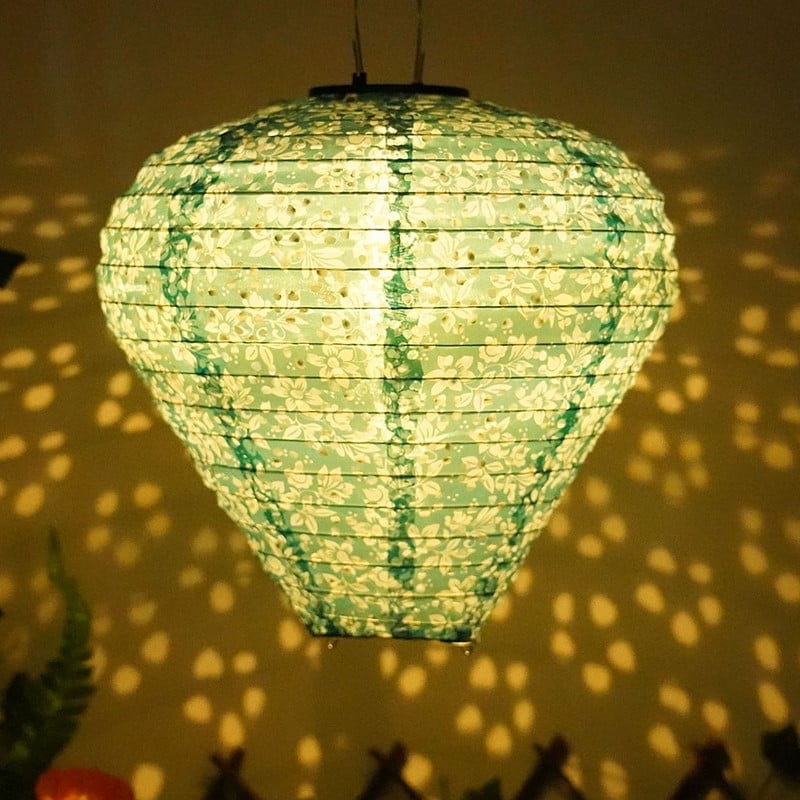 Nylon napelemes lámpás horgos kültéri lámpás vízálló, beépített akkumulátoros automatikus világítás otthoni kerti dekorációhoz