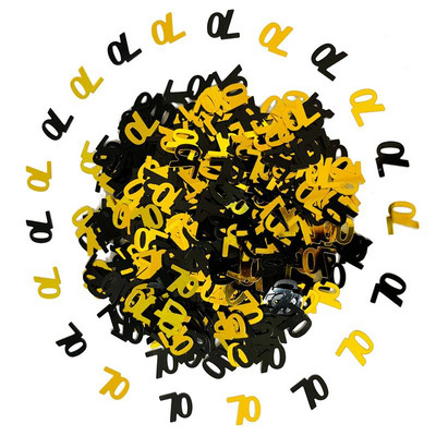 15 g juodo aukso skaitmeninis gimtadienio konfeti 20 30 40-ojo gimtadienio vakarėlio stalas su blizgučiais, pasidaryk pats, dekoratyviniai dirbiniai