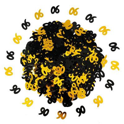 15 g juodo aukso skaitmeninis gimtadienio konfeti 20 30 40-ojo gimtadienio vakarėlio stalas su blizgučiais, pasidaryk pats, dekoratyviniai dirbiniai