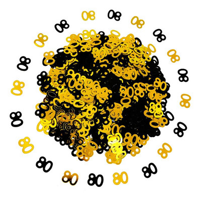 15 g juodo aukso skaitmeninis gimtadienio konfeti 20 30 40-ojo gimtadienio vakarėlio stalas su blizgučiais, pasidaryk pats, dekoratyviniai dirbiniai