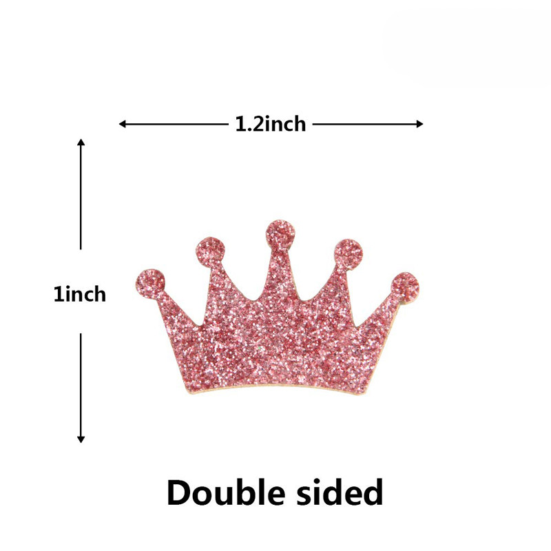 100 komada krunica od ružičastog zlata Papirnati konfeti za tematsku zabavu Baby Princess Dječak Rođendan Baby Shower Ukrasi za vjenčani stol