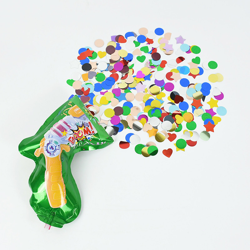 5/10 gab Kāzu konfeti piepūšamā pistole rokas konfeti pistoles folijas baloni uguņošanas lielgabali kāzām/dzimšanas dienai/izlaidumam