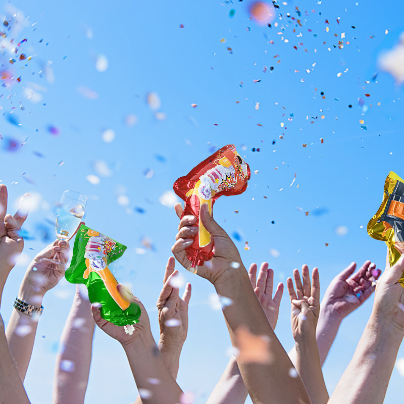 5/10 gab Kāzu konfeti piepūšamā pistole rokas konfeti pistoles folijas baloni uguņošanas lielgabali kāzām/dzimšanas dienai/izlaidumam