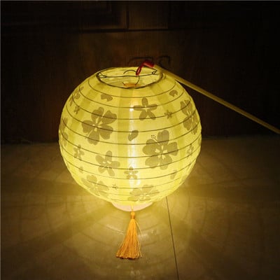 Svētku noformējums Laternas Ķiršu ziedu apaļas laternas bērniem Pārnēsājamas laternas Mājas ballīšu rotājumi