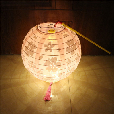 Svētku noformējums Laternas Ķiršu ziedu apaļas laternas bērniem Pārnēsājamas laternas Mājas ballīšu rotājumi