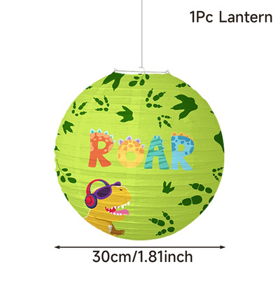 Papirnate lampione s crtanim dinosaurima od 30 cm Jungle Safari Roar lampioni Kids Happy Birthday Party Decoration Kreativni lampioni s dinosaurima