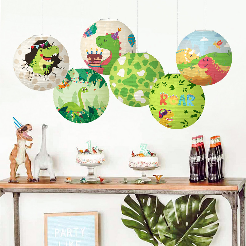 Papirnate lampione s crtanim dinosaurima od 30 cm Jungle Safari Roar lampioni Kids Happy Birthday Party Decoration Kreativni lampioni s dinosaurima