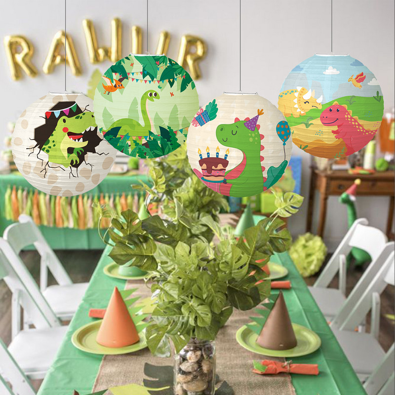 Papirnate lampione s crtanim dinosaurima od 30 cm Jungle Safari Roar lampioni Kids Happy Birthday Party Decoration Kreativni lampioni s dinosaurima