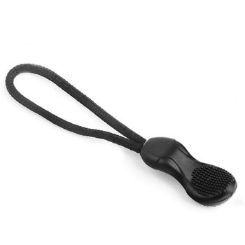 10 бр. Висококачествен черен PVC кабел за издърпване на цип Въже с цип Изтегляч за издърпване на въже End Fit Fixer за етикети на въже Zip Cord за чанти за дрехи