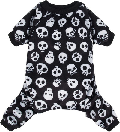 Koponya Kutya Pizsama Jelmezek Kisállatruhák Macskaruházat Ingek Téli Ünnep Jumpsuit Pjs Outfitek Chihuahua Yorkie kutyusoknak