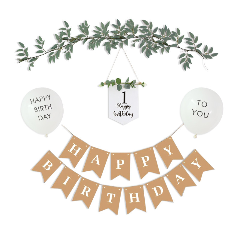 Boldog születésnapot zászló 1-9. születésnapi dekoráció fiú lány első születésnapi parti dekoráció 1 éves baba zuhany kellékek