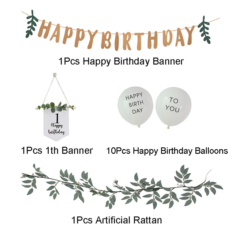 Boldog születésnapot zászló 1-9. születésnapi dekoráció fiú lány első születésnapi parti dekoráció 1 éves baba zuhany kellékek