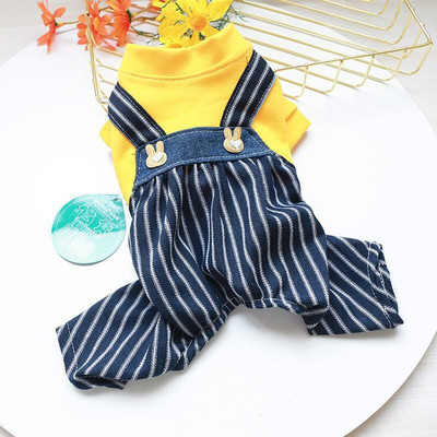 Salopetă de iepure din denim pentru câine mic, mijloc, vară, primăvară, animal de companie, salopetă cu patru picioare, trening, cămașă, îmbrăcăminte, chihuahua, Shih Tzu, mărfuri