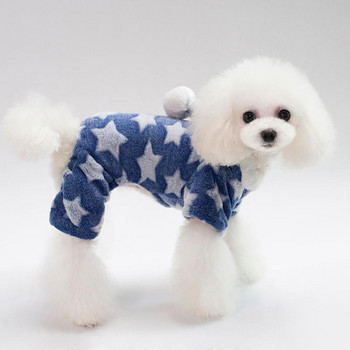 Мека пижама за кучета Pjs Пуловер за малки кучета Топли зимни дрехи за кучета Кученце Гащеризон Фланелен комбинезон за чихуахуа Облекло за домашни любимци Котка