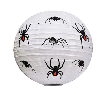 Halovīni papīra laterna ķirbju laternas zirnekļa nūja skelets piekārts lampas bumba šausmu rekvizīti āra mājas Helovīna ballītes dekors