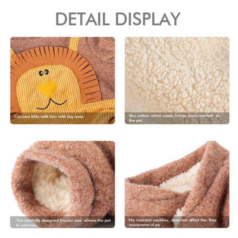 Mājdzīvnieku apģērbs Mazs suns Silts Kombinezons Ziemas Rudens Vilnas Džemperis Kaķu mode Biezs Mētelis Kucēns Jauka Jaka Jorkšīras Čivavas Mopsis