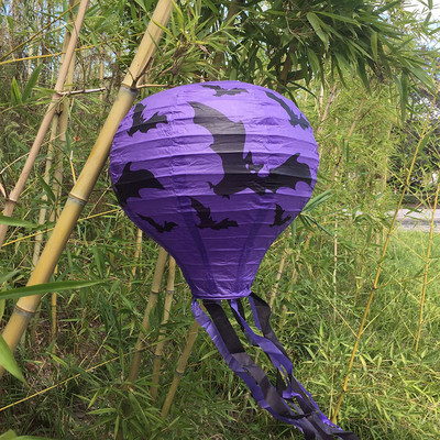 Helovīna karstā gaisa balona papīra laternas rotājums ragana ķirbja domkrats vai laternas zirnekļa skelets iekštelpu āra spoku dekors