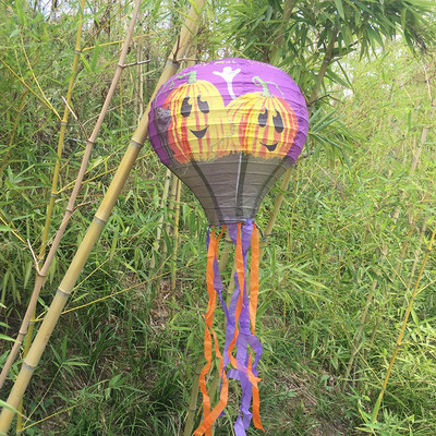 Helovīna karstā gaisa balona papīra laternas rotājums ragana ķirbja domkrats vai laternas zirnekļa skelets iekštelpu āra spoku dekors