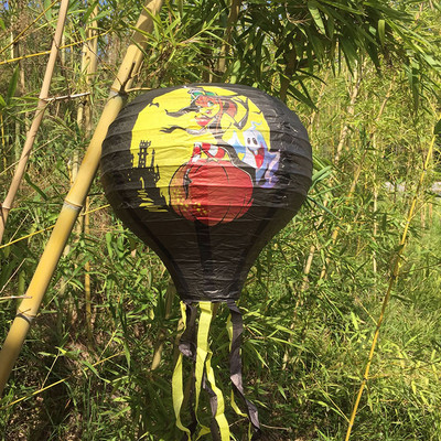 Helovīna karstā gaisa balona papīra laternas rotājums ragana ķirbja domkrats vai laternas zirnekļa skelets iekštelpu āra spoku dekors