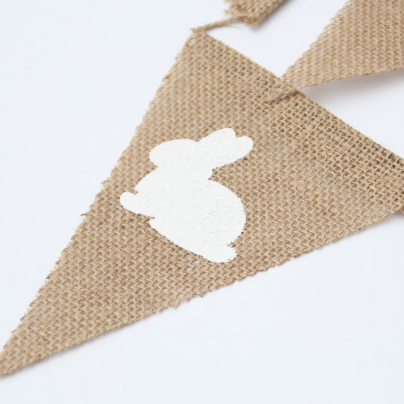 2M 7 vėliavėlės Vintažinis audeklas Lininis ryšulas Vėliavos Vėliavos Linksmų Velykų papuošimams Kiškučio vakarėlio girliandos papuošimas saldainių batonėlis