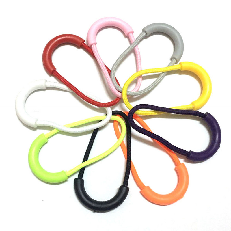 9 vnt./pak. Spalvingas užtrauktukas užtraukia laido galus dirželis Lariat plastikinė sagtis Drabužių priedai