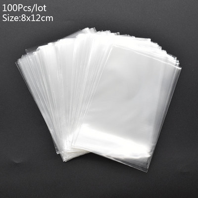 100kom prozirne plastične vrećice bombona lizalica pakiranje kolačića prozirna opp celofanska vrećica božićni dar vjenčanje rođendanska zabava