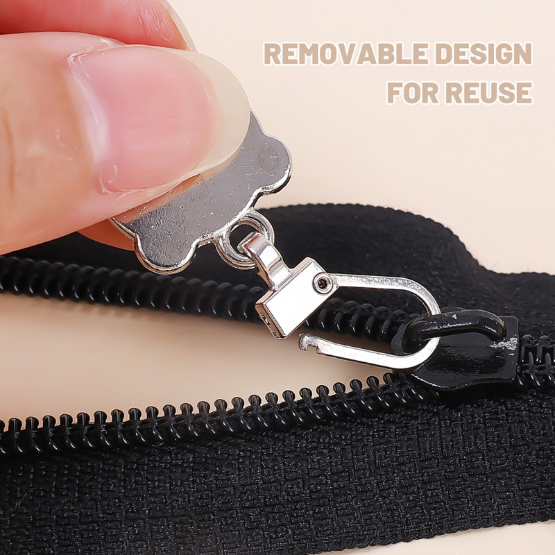 5/10 buc. Glisor cu fermoar metalic Scoateți extractor de fermoar Kit de reparație universal pentru înlocuire a fermoarului Accesorii de cusut pentru bagaj