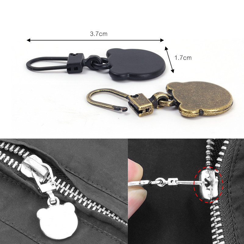 5/10 buc. Glisor cu fermoar metalic Scoateți extractor de fermoar Kit de reparație universal pentru înlocuire a fermoarului Accesorii de cusut pentru bagaj