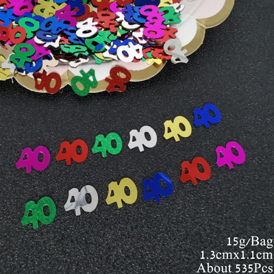 15 grami, numurs 80, galda konfeti 80. gadadienas svinību pasākums Vecvecāku dzimšanas diena Scartter sequins DIY ballīšu piederumi