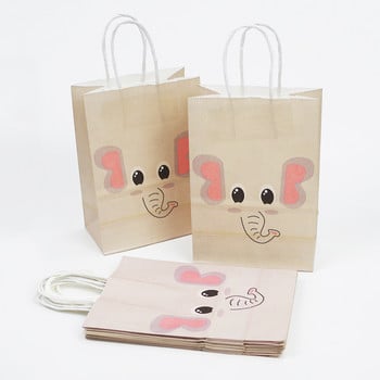 Τσάντες δώρου Safari Animal 6 τμχ για πάρτι γενεθλίων Zoo Jungle Baby Shower Wild One Birthday Bag for Souvenirs Party Favors