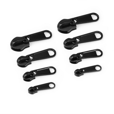 8db 4 méretű fém cipzárhúzó Univerzális kétoldalas nylon cipzárhúzó csere poggyászhoz Szúnyogháló Ruhajavítás