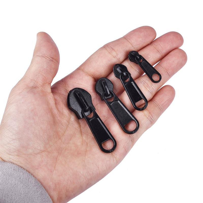 8db 4 méretű fém cipzárhúzó Univerzális kétoldalas nylon cipzárhúzó csere poggyászhoz Szúnyogháló Ruhajavítás