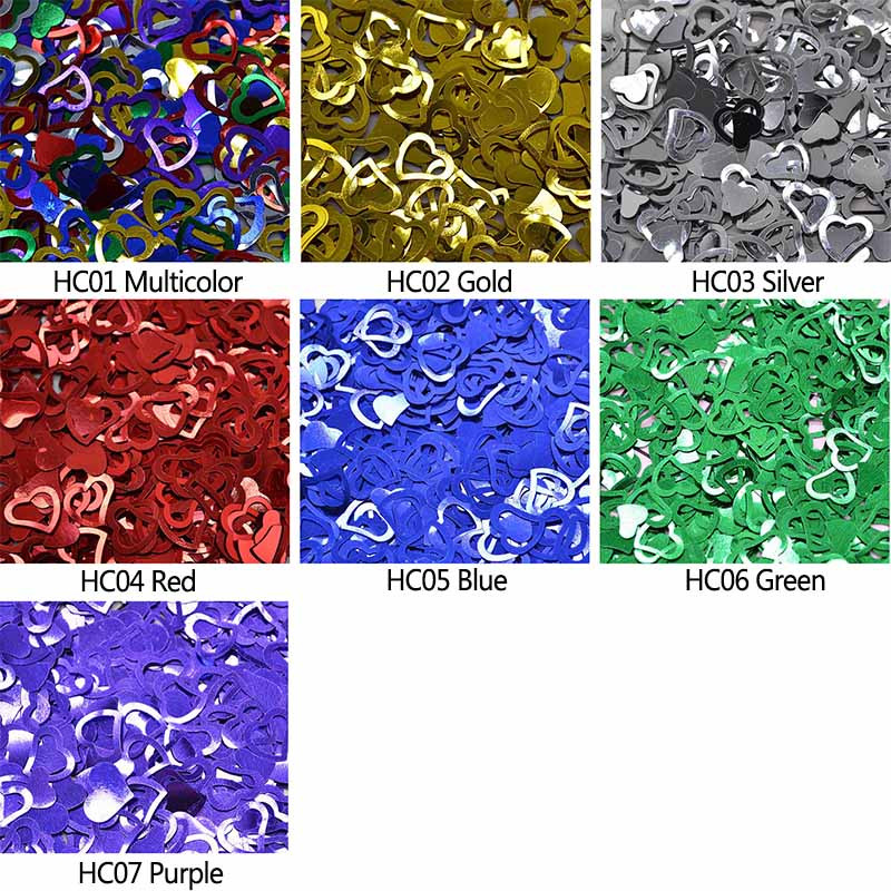 600 vnt./lot. Daugiaspalvis putojantis meilės širdis vestuvių vakarėlio festivalis Konfeti stalo dekoravimas Dekoratyviniai reikmenys Valentino dienai