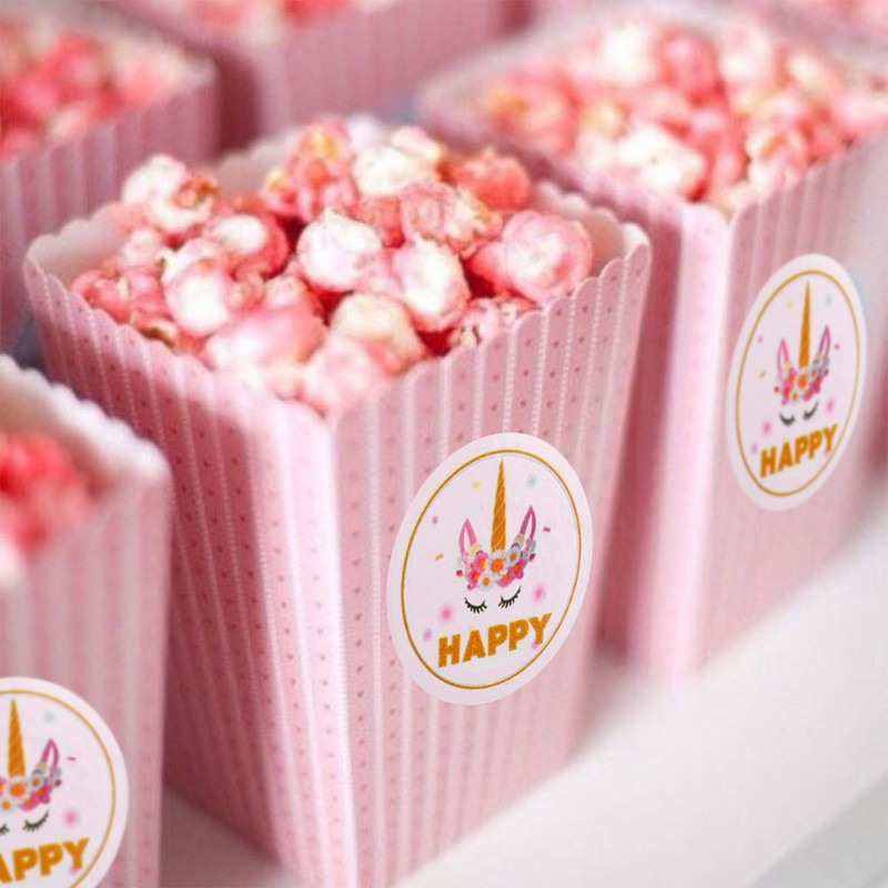 100 KOM Unicorn Cookie Bomboni Poklon vrećice Vjenčanje Rođendan Dekoracija Unicorn Party Favor Kids Unicornio Fiesta Supplies