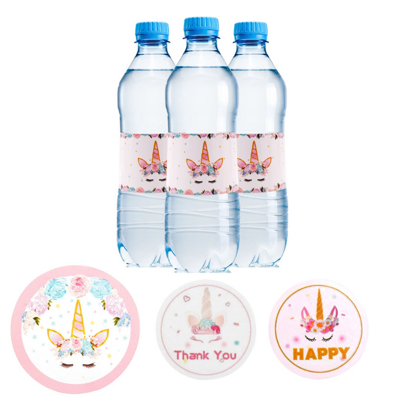 100 KOM Unicorn Cookie Bomboni Poklon vrećice Vjenčanje Rođendan Dekoracija Unicorn Party Favor Kids Unicornio Fiesta Supplies