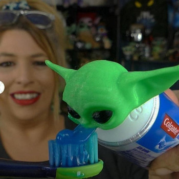 Baby Yoda Toothpaste Squeezer Star Wars Dispenser οδοντόκρεμας Αστεία οδοντιατρική συσκευή συμπίεσης κρέμας Παιδί Χαριτωμένα προμήθειες μπάνιου Δώρο