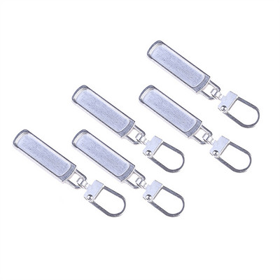 5 bucăți fermoar detașabil tragere de schimb fermoar extractor pârghie încuietori pentru jachetă de jos rochie bagaje metal fermoar cap kit de reparare